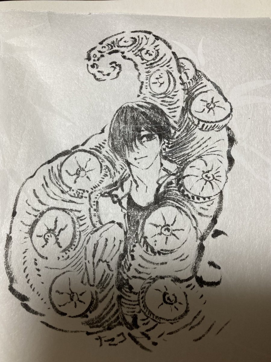 1/4筆ペンリクエスト絵その2
吉田ヒロフミ、マキマさん 