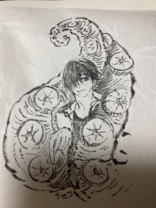 1/4筆ペンリクエスト絵その2
吉田ヒロフミ、マキマさん 