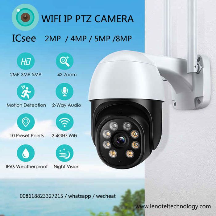 ICsee 2MP ,4MP ,5MP ,8MP wifi PTZ camera