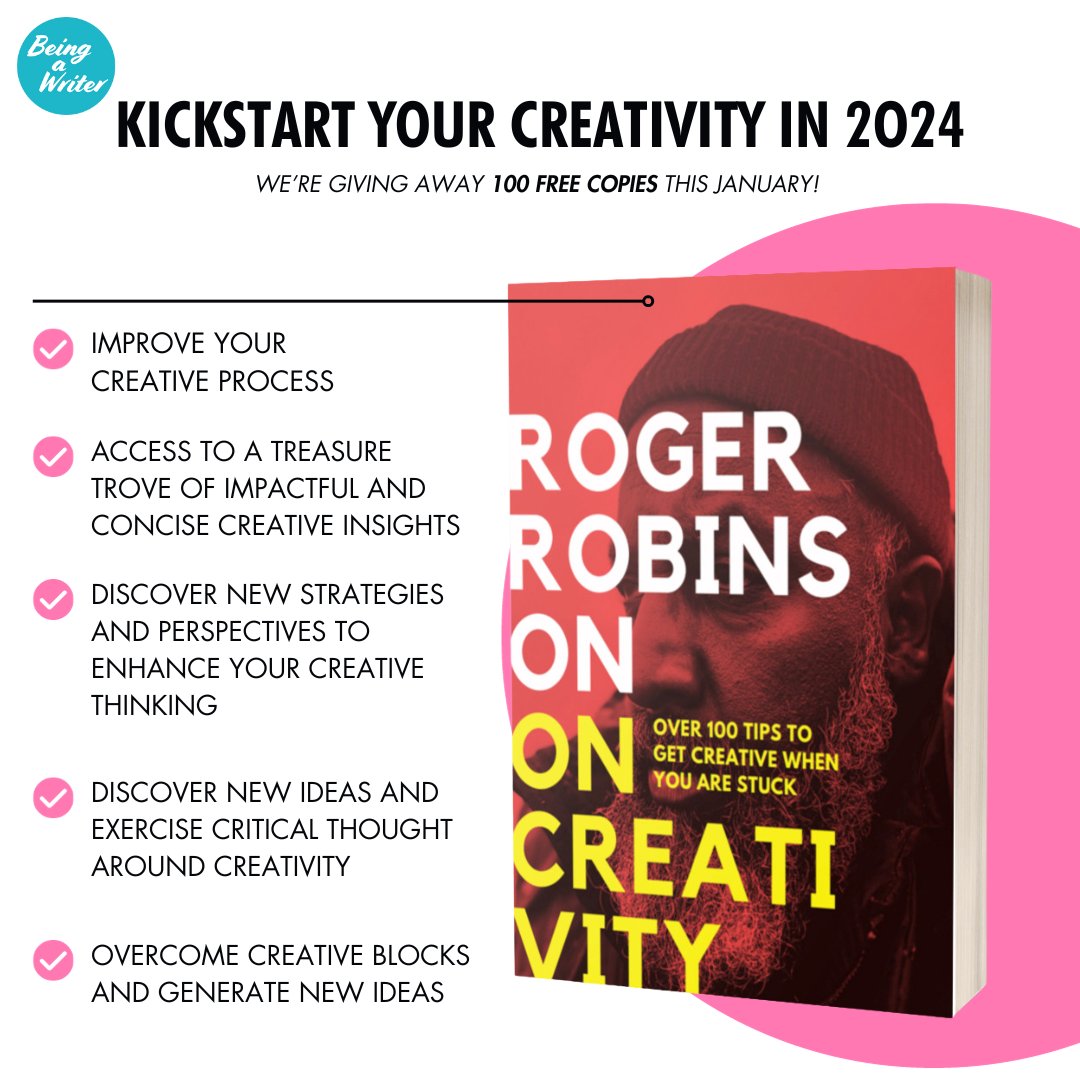 TLCUK's tweet photo. We're thrilled to be partnering with @rrobinson72 on our biggest giveaway!
We're giving away 100 FREE copies of On Creativity a book to KICKSTART your creativity in 2024.
Find out more here: https://t.co/qkJH5JEM8o
#TLCGiveaway #OnCreativity #RogerRobins #WritingCommunity https://t.co/EXfYiyagdZ