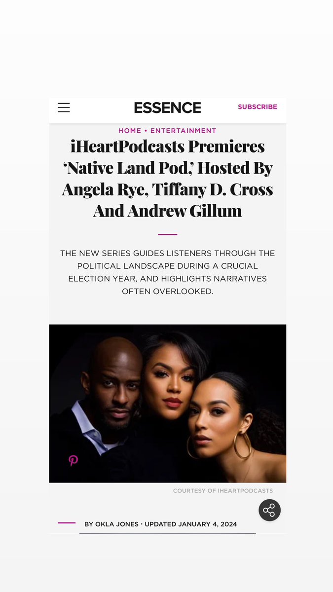 TiffanyDCross's tweet photo. 🗞️🚨Whew! We’ve got a lot to talk about! See you Jan 11th on @iheartpodcast #NativeLandPod

Thank you @Essence and @OklaJones @coolhandoak for the feature https://t.co/HVuipyGW9q