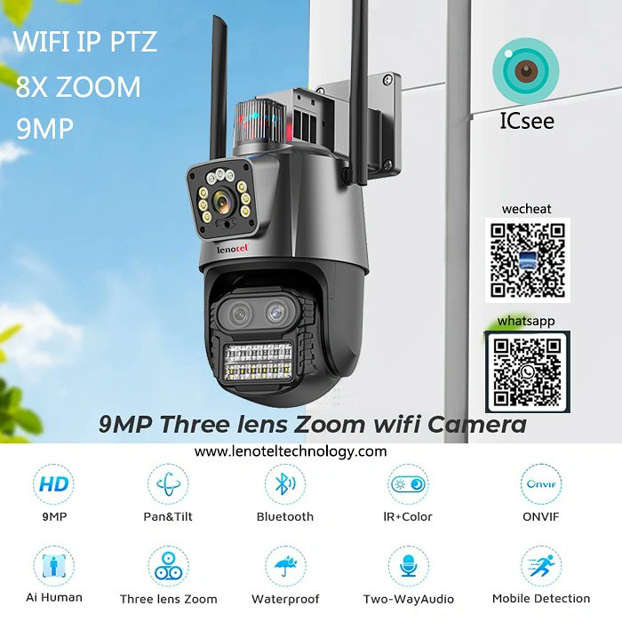 9MP 8X ZOOM wifi IP Camera