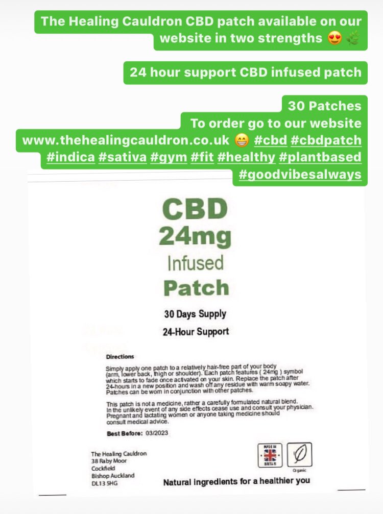 thehealingcaul2's tweet image. The Healing Cauldron CBD patch available on our website in two strengths 😍🌿

24 hour support CBD infused patch

30 Patches
 To order go to our website thehealingcauldron.co.uk 😁 #cbd #cbdpatch #indica #sativa #gym #fit #healthy #plantbased #goodvibesalways