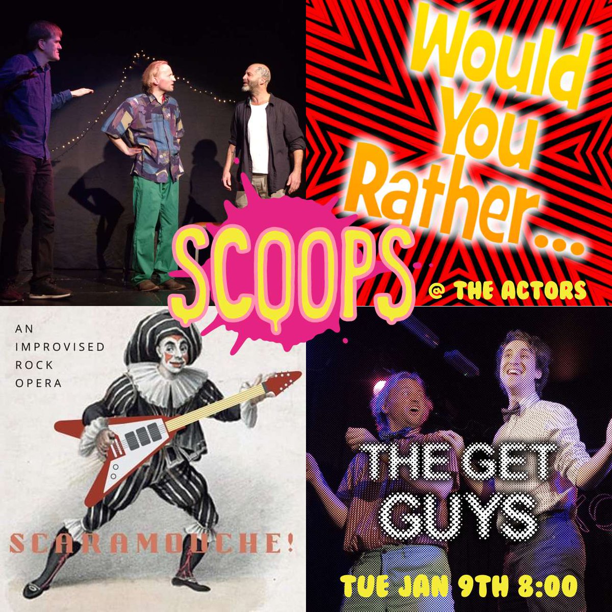 scoopsimprov's tweet photo. On Tuesday 9th join us for Would You Rather, The Get Guys and Scaramouche! Tickets: https://t.co/We8PR6hVIJ
#improv #improvcomedy #comedyshow #brightoncomedy #improvcomedybrighton #comedynight #brightonimprovscene #comedy https://t.co/PbQhPCRbh4