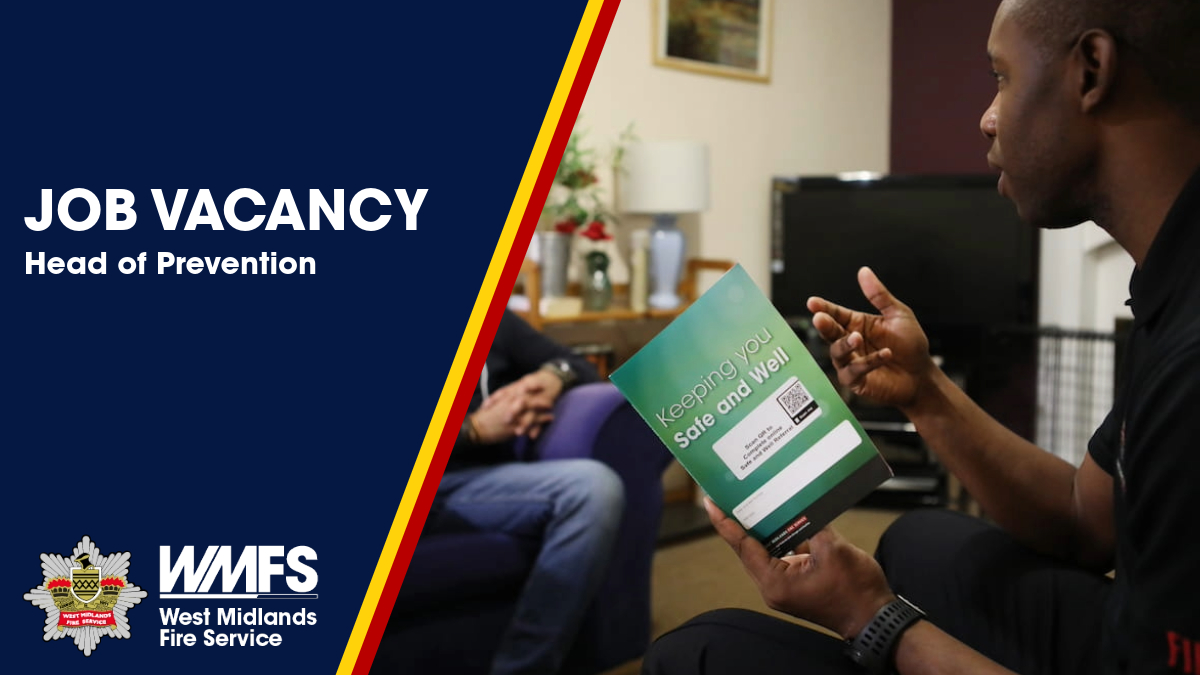 🚒 Join our team as the new Head of Prevention at West Midlands Fire Service. Lead the charge in making our communities safer and healthier. Be a part of an innovative and inclusive team. 
Apply online 🔗 wmfs.link/3vuxxdZ

#FireServiceJobs #WeAreWMFS