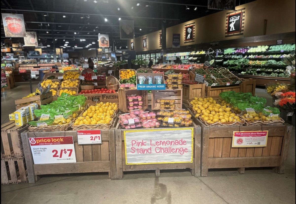 plsc_bcrf's tweet photo. Shoutout to our fantastic partners at @GiantEagle! 🌟🛒

During October, they created eye-catching in-store displays to help spread awareness for the PLSC and @bcrfcure. 🙌 

#breastcancerawareness #betheend #partnerships https://t.co/DR8lusn8xP