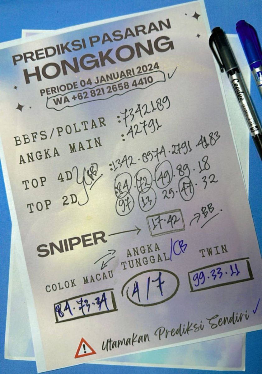 Angelhokii's tweet photo. HASIL LIVE #HONGKONG MALAM INI 💥
KAMIS, 04 JANUARI 2024💥

Salam JP Salam SEHOBI! 

#liveprediksidney
#liveprediksihk
#angkajituHK
#topsniperhk
#livedrawhk
#hongkongmalamini
#432DHK
#hongkongpools
#prediksiangelhoki
#angkahkangel
#hksdysgp https://t.co/PNZQLLocRs