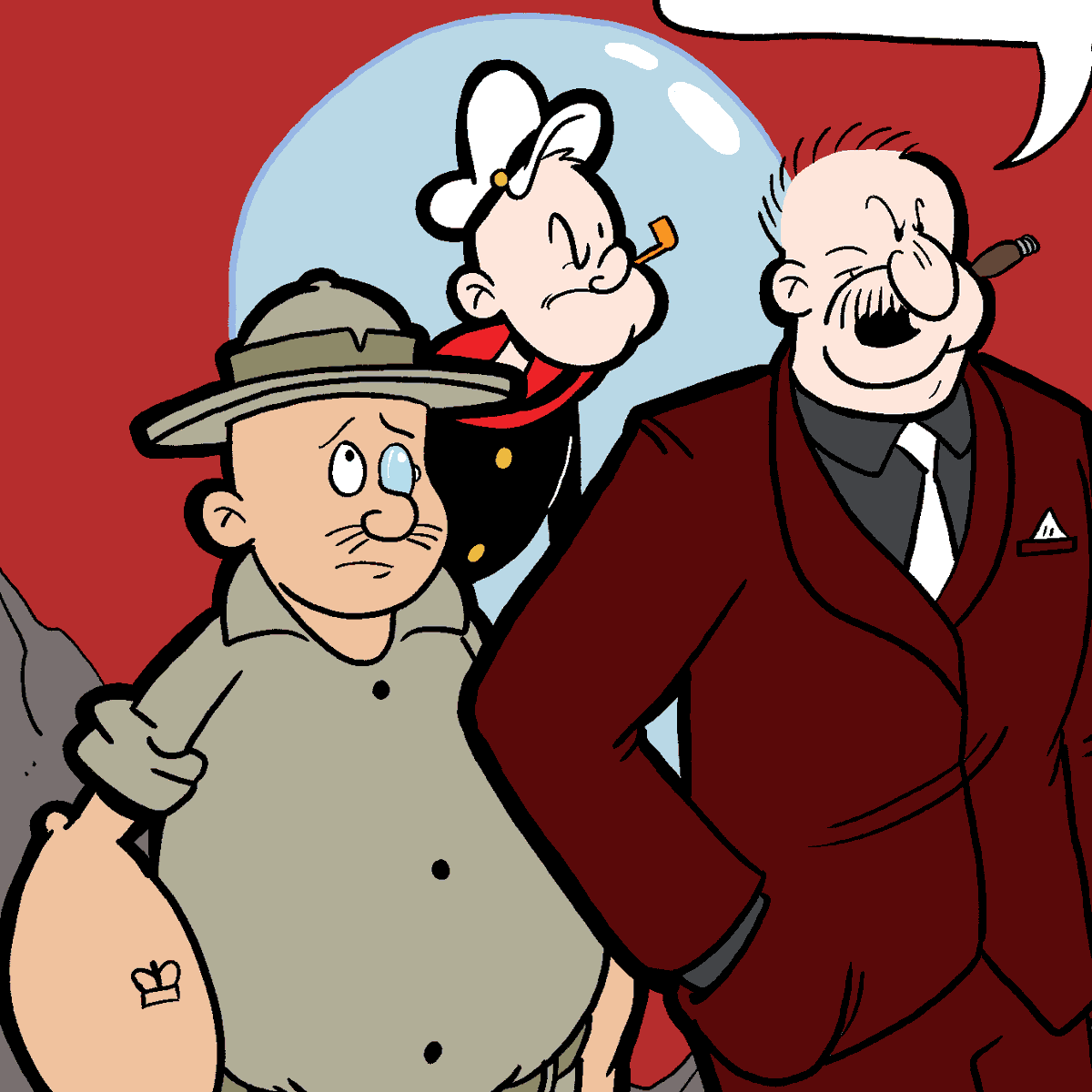 choochoobear's tweet photo. Today's Olive and Popeye by me: https://t.co/oRIMzCBmp5 https://t.co/zV41bZa1tz