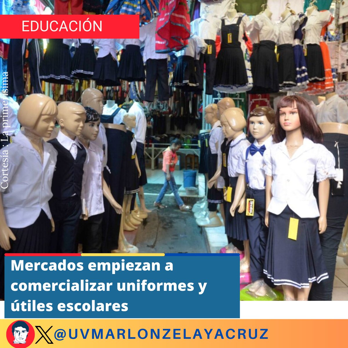 uvemarlonzelaya's tweet photo. Mercados empiezan a comerciales uniformes y útiles escolares
#SomosUNAN
#13DeJulio
#2024LaPatriaLaRevolución
#TropaSandinista https://t.co/R6hvDeNbKJ