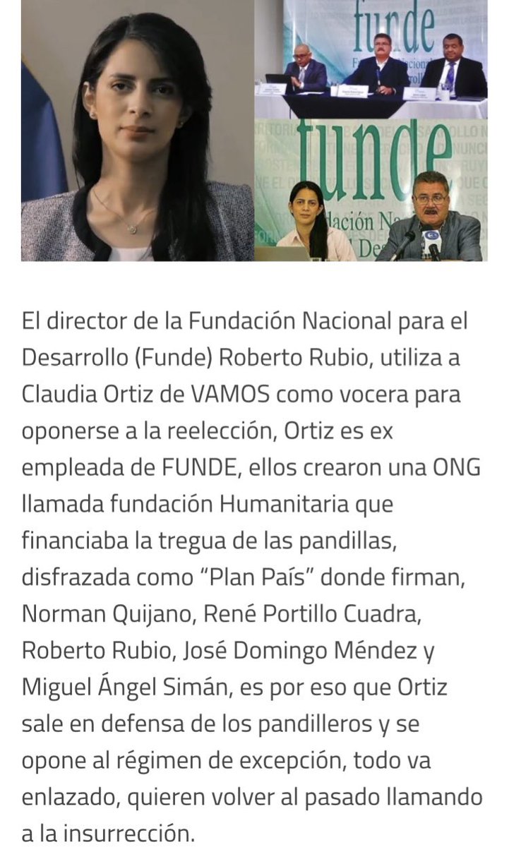 ABertMSaade's tweet photo. @ClaudiaOrtizSV Este es tu Jefe de #FUNDES, cierto @ClaudiaOrtizSV ? Sabían los números de los pandilleros, y familias para ayudarles a continuar Delinquiendo?..
GENTE VULNERABLE, Como le llama ella a las personas con menos Oportunidades.
#NOVOTAR por #ClaudiaOrtiz. https://t.co/vNQxoZ9GkU