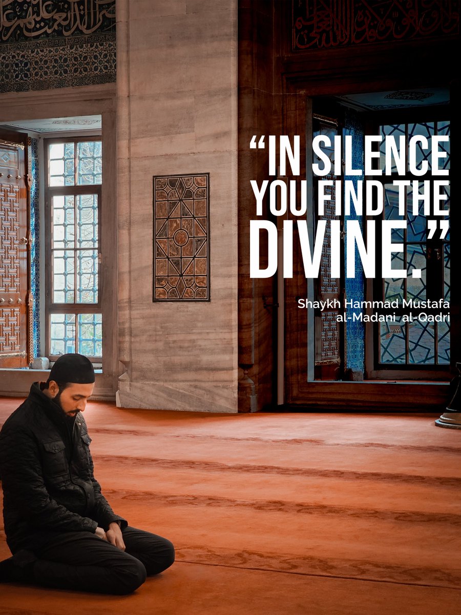 ‘In silence you find the divine’ - Shaykh Hammad Mustafa al-Madani al-Qadri 

#Spirituality #Allah #Divine #Islam