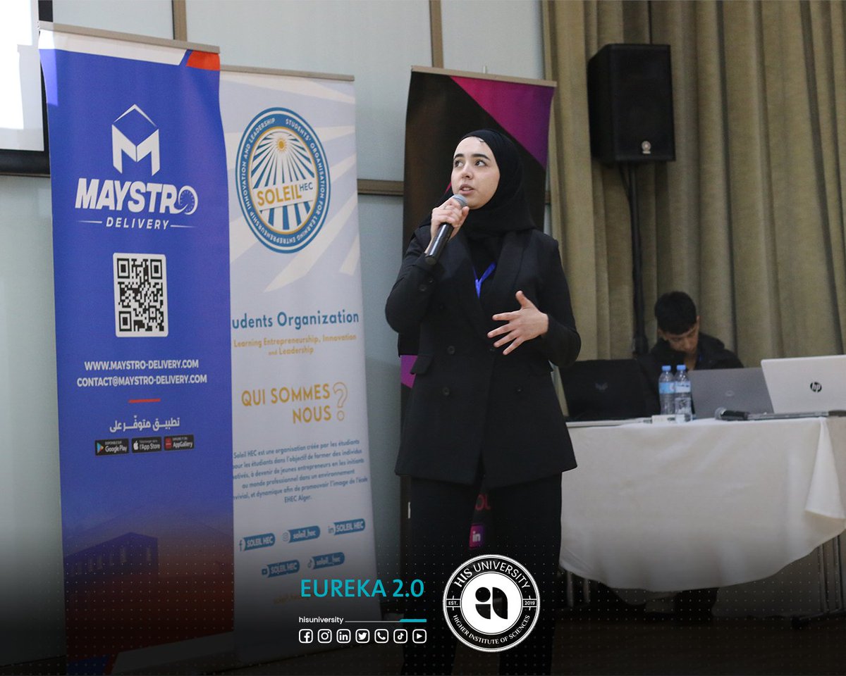 HISUniversity's tweet photo. #Eurêka2.0 💡

سعدنا باستضافة النادي SOLEIL HEC ومشاركة طلبتنا يومي 22 و 23 ديسمبر في الطبعة الثانية من Eurêka 🤩

مسابقة جمعت بين فرق من طلبة عدة جامعات، محاضرات، و تدريبات لمساعدتهم على حل تحدي حقيقي متعلق بالتجارة الإلكترونية تواجهه المؤسسات 💻

#hisuniversity #eureka2 #hack https://t.co/o00JenecMv