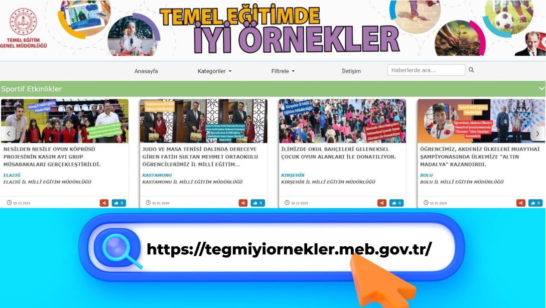 mebtegm's tweet photo. Eğitim ortamları ve eğitim süreçlerinde iyi uygulama örneklerinin paylaşıldığı "Temel Eğitimde İyi Örnekler" internet sayfası erişime açıldı.

@Yusuf__Tekin @farukyelkenci @tcmeb 

🔗https://t.co/y8RrIcvXlr https://t.co/lLfD8LMWJO