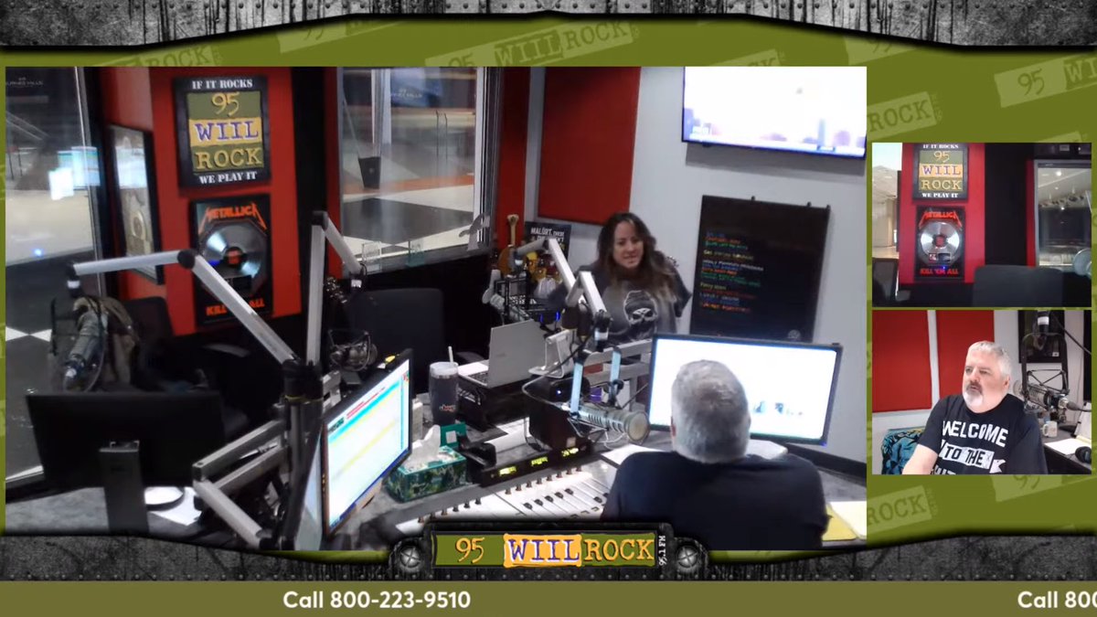 WIILROCKmorning's tweet photo. When your cohost picks out her #undies #creeper on #TomTube on the @95WIILROCK Morning Show.  Open Phone Thursday….BE ON AIR NOW!!!  800-223-9510 https://t.co/yvskhRr5Dm
