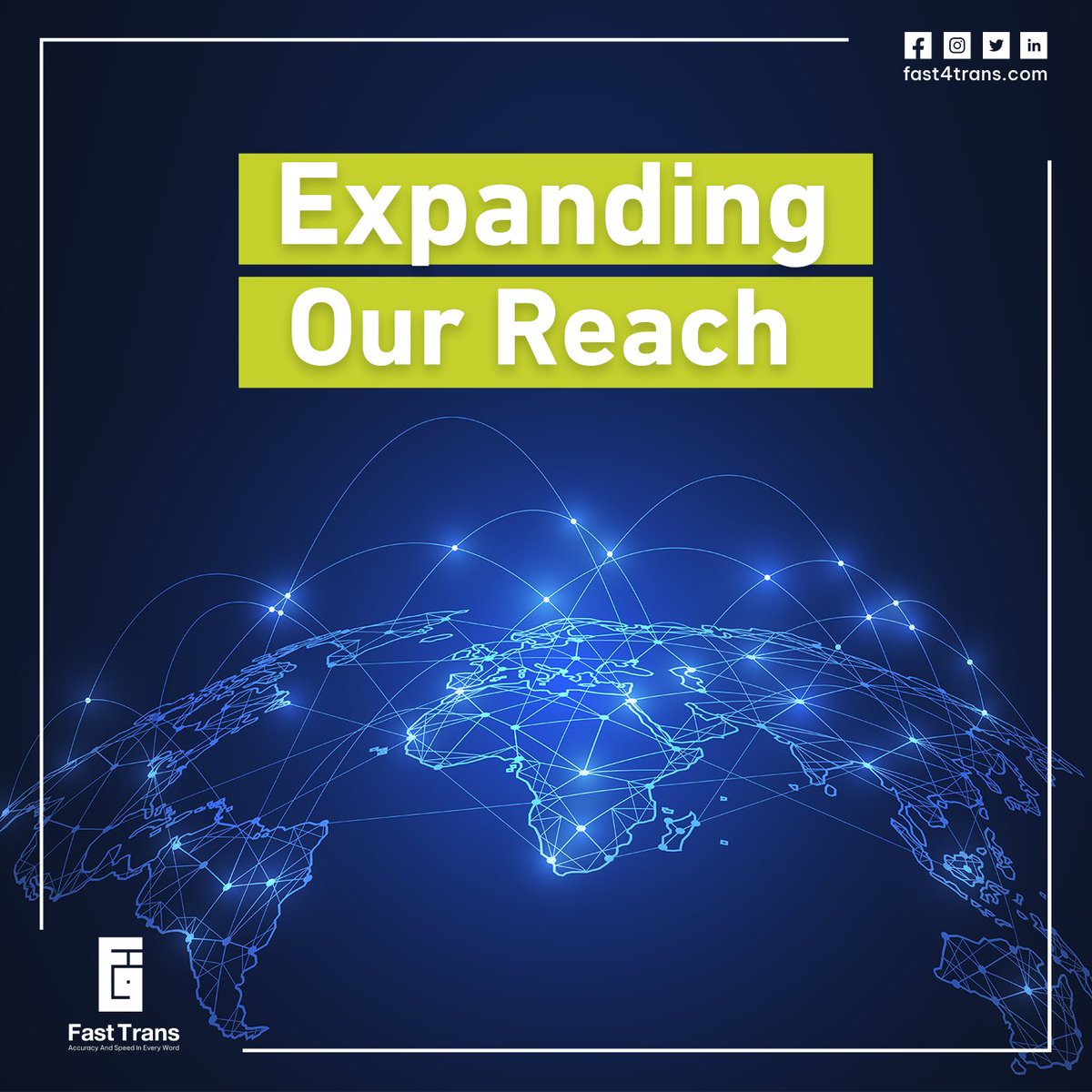 FastTrans21's tweet image. We aim to become a go-to resource for high-quality language solutions, no matter where you are located. Stay tuned as we forge new partnerships and expand our services across the Middle East and beyond. #FastTrans 
#GlobalTranslationServices
#Localization 
#LanguageSolutions