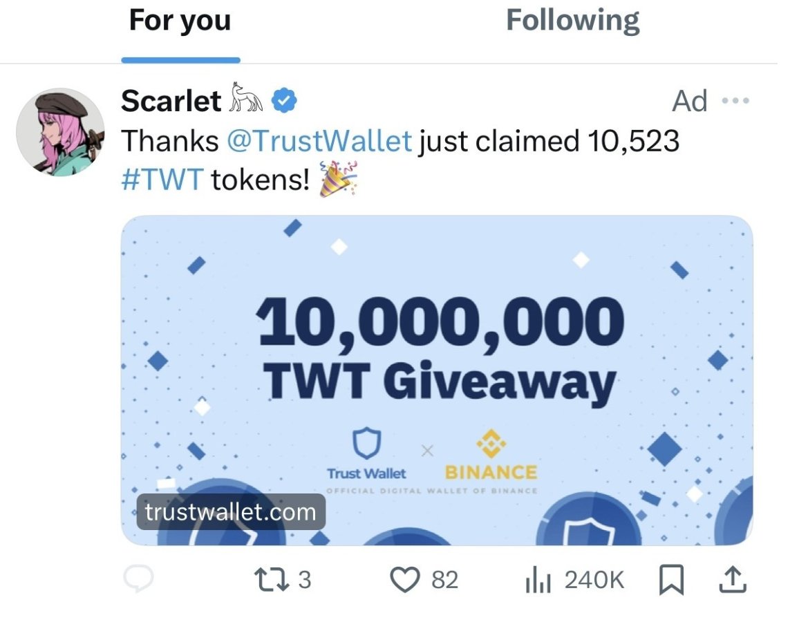 GuardioSecurity's tweet photo. The link in this ad doesn't lead to trustwallet[.]com. How is that possible? 1/3🧵#phishoftheweek https://t.co/8GbxQiMytS