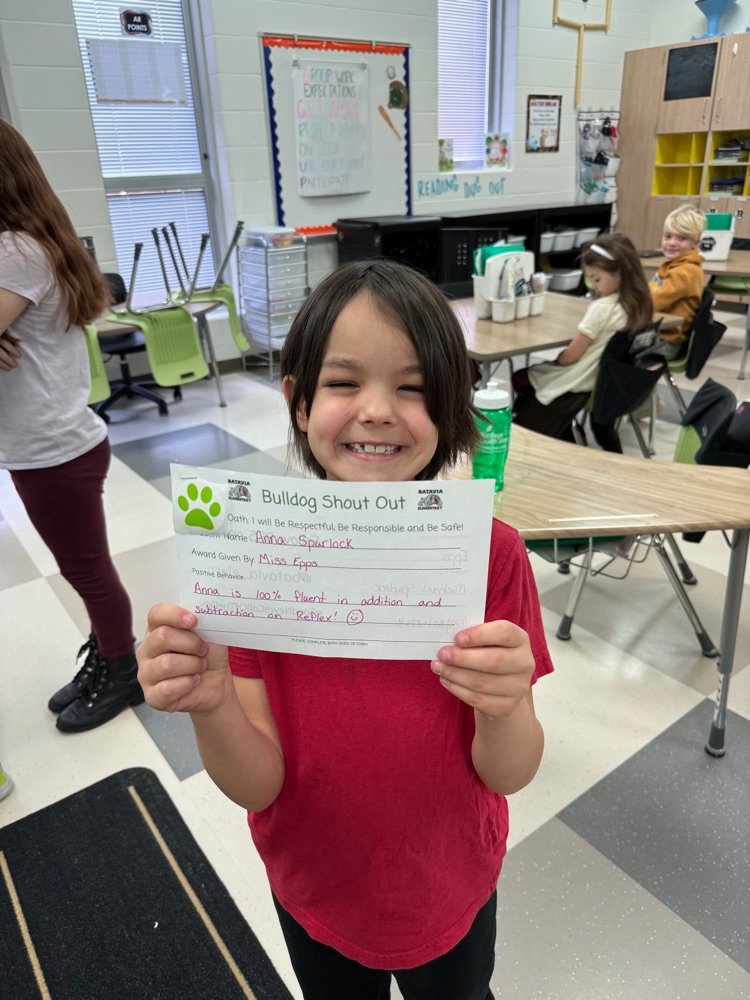 batavia_elem's tweet photo. #BulldogShoutOut #GoodNewsCallOfTheDay https://t.co/IJdQ4ucIJ2
