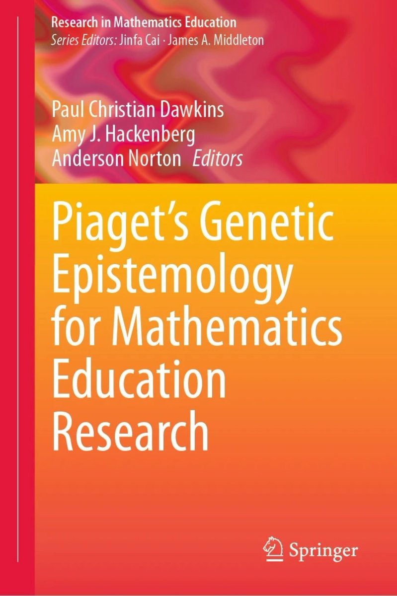 BurmanPhD's tweet image. I haven't been so excited about a new book in a long time: "Piaget’s Genetic Epistemology for Mathematics Education Research." Published yesterday, so I still need to wait for my copy to arrive. @Tweet_JPS @Centre_Piaget
link.springer.com/book/10.1007/9…