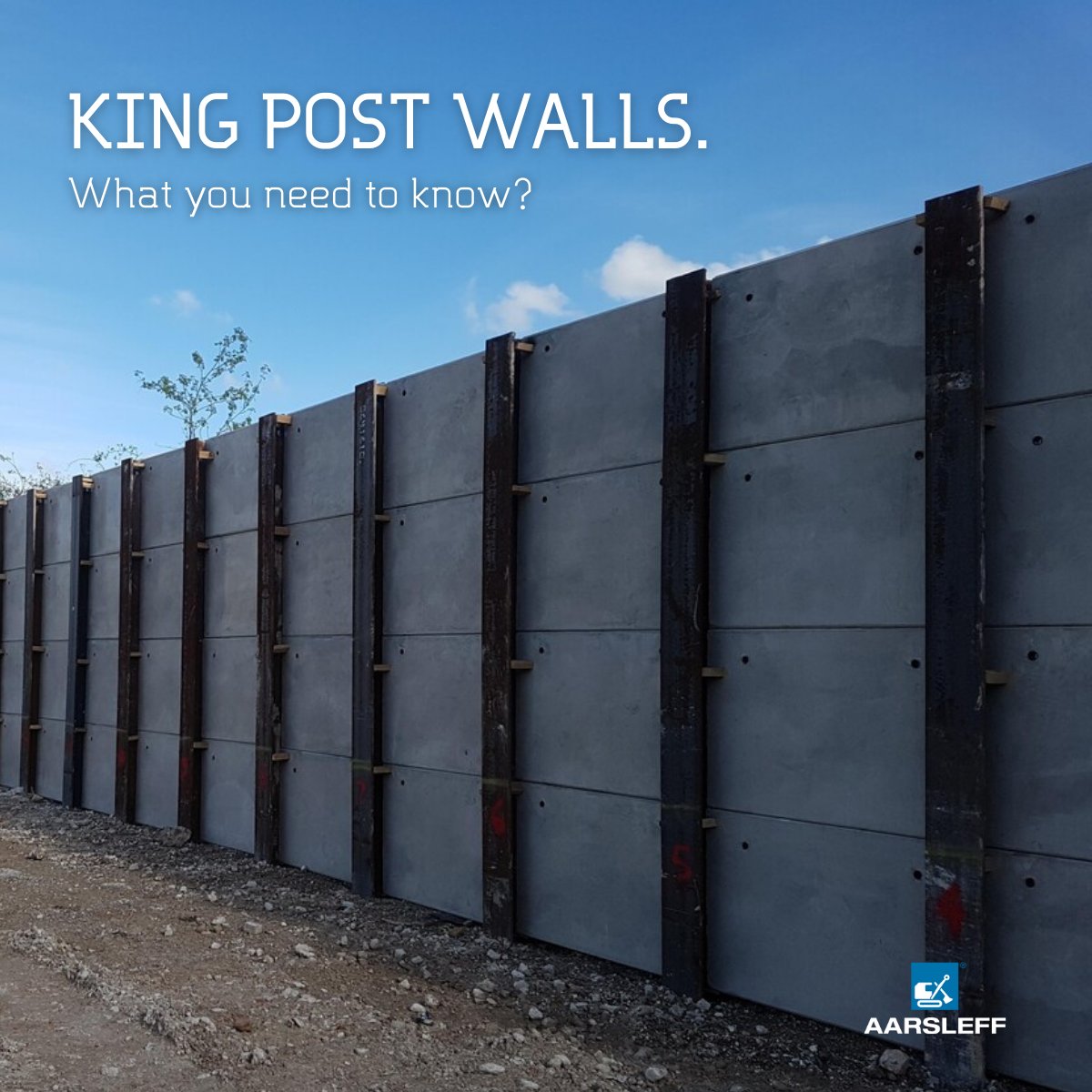 Does your site need a retaining wall solution? Do you know about king post walls? We've answered the top 5 most commonly asked questions about this retaining technique: lnkd.in/eBphi5EZ 🦺🏗️

#kingpostwall #stepintotheblue #operationalexcellence #aarsleff