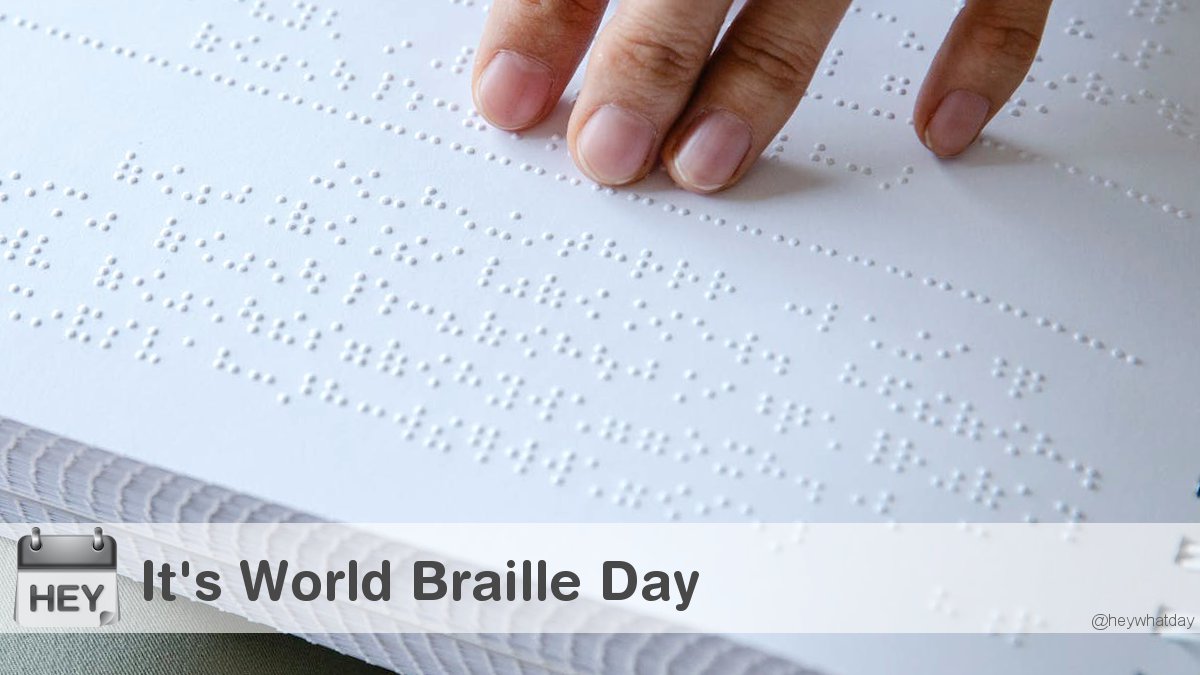 It's World Braille Day! 
#WorldBrailleDay #BrailleDay #NationalBrailleDay