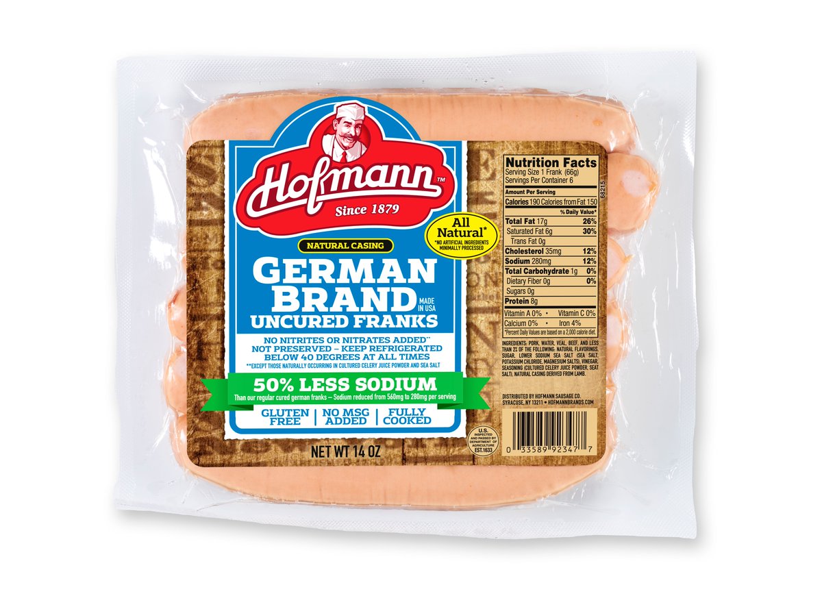 You can have your cake - or in this case Hofmann - and eat it too. #newyearsresolution #LowSodium #hotdogs #hofmanndogs Available in select stores and online at hofmannsausage.com.
