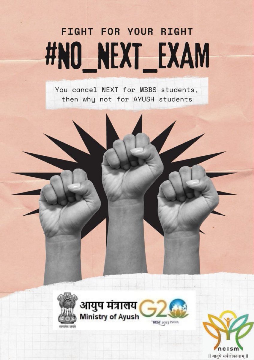 GiriAman3's tweet photo. #NO_NEXT_EXAM_FOR_AYUSH
@moayush @MOHFW_INDIA @ncismindia @AshwiniVaishnaw
#NewRulesNewBatch
#Nonextfor23batch
@AIHMSA23
#unionofhomoeopath
@mansukhmandviya 
@shubhankrmishra @BBCHindi @aajtak @ZeeNews @ravishndtv https://t.co/VmcDgCzgG8