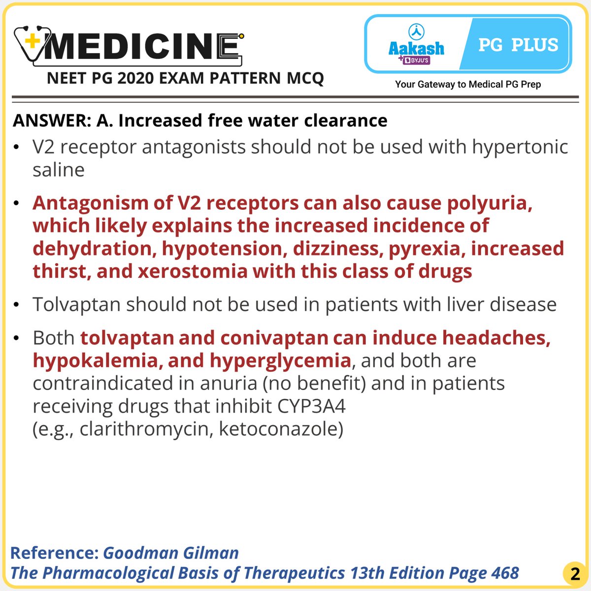 Must Know MCQ from Medicine with detailed answer and explanation.
Download the Aakash PG Plus Application to boost your NEET PG/INI CET/FMGE & NExT Preparation.
aakash.ac.in/pgplus/getapp
.
.
.
#aakashinstitute #aakashbyjus #aakashneetpg #nextexam #neetpg2024 #fmge #inicet #medicine