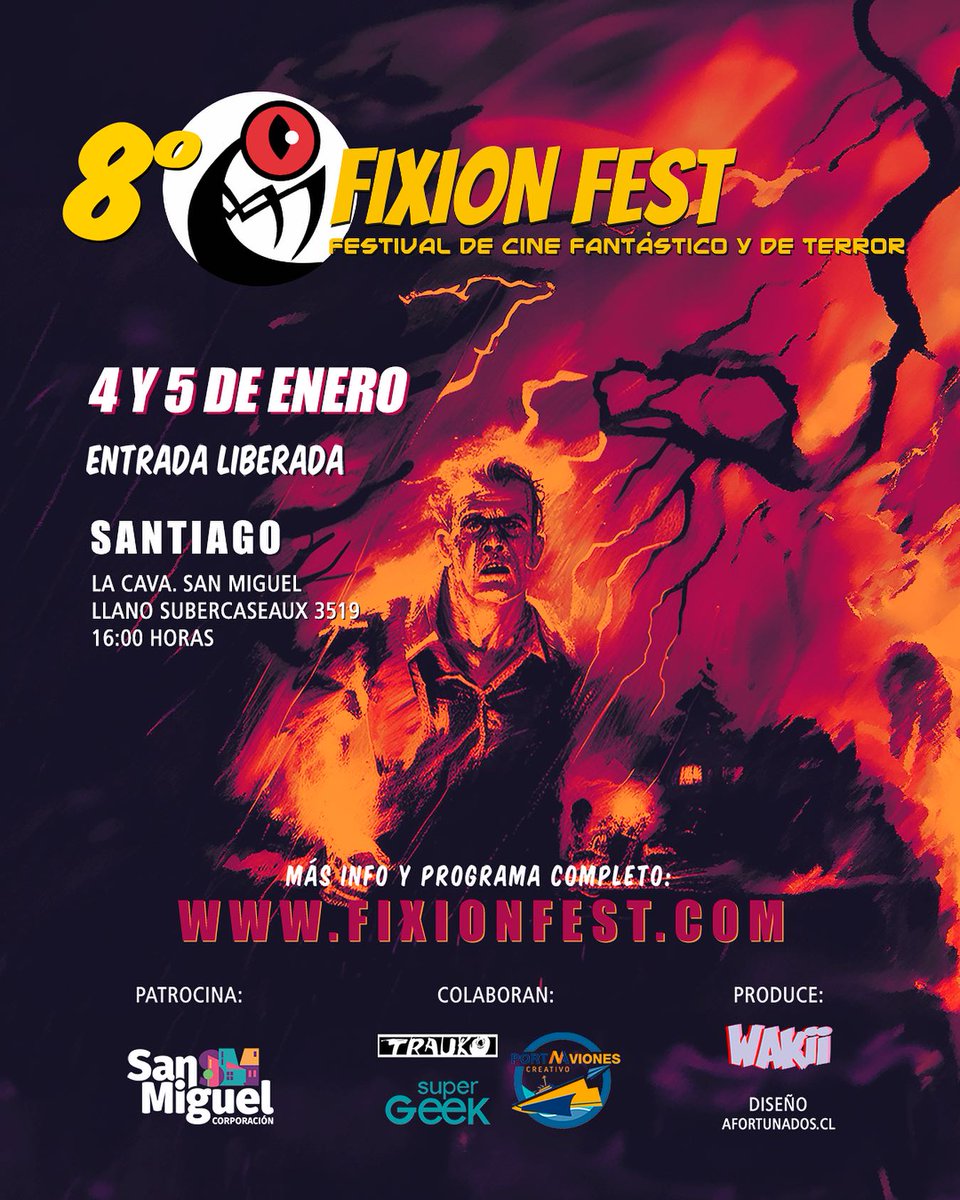 ¡Hoy arrancamos! Estaremos en La Cava con los medios y los cortos chilenos y de animación. Programa completo en:👉fixionfest.com