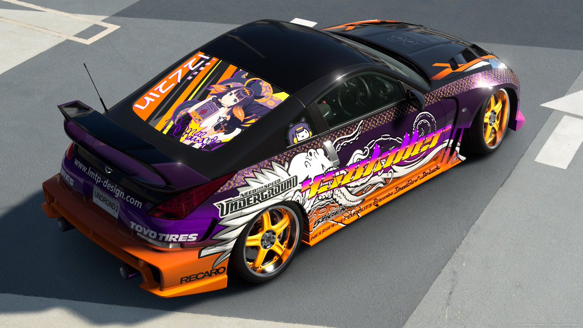 458killer's tweet image. 00年代スポコンっぽいやつ
痛車にするつもりなかったのに勝手になってた
#GT7Livery 
#NFSUG2
#lmtp