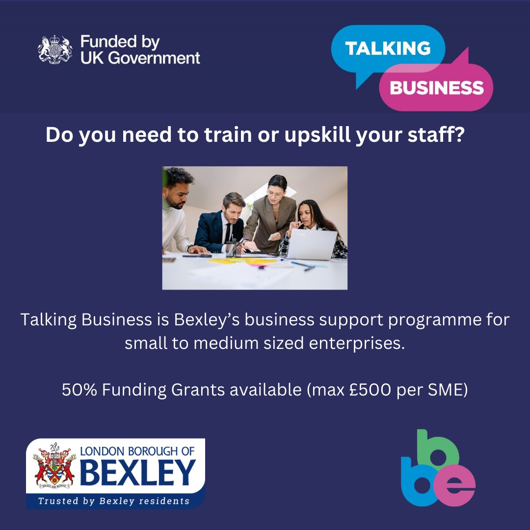 If you have a member of staff who requires training or wants to upskill then let’s talk business.