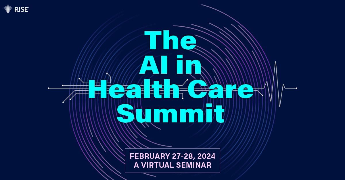 RISE’s new virtual summit explores artificial intelligence in health care Learn More: buff.ly/47jEcVJ