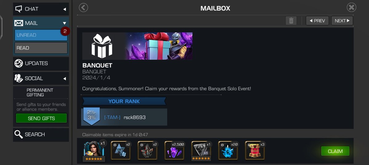 mcocrsck's tweet photo. Solo and alliance rewards #mcoc https://t.co/tNLwPtlyql