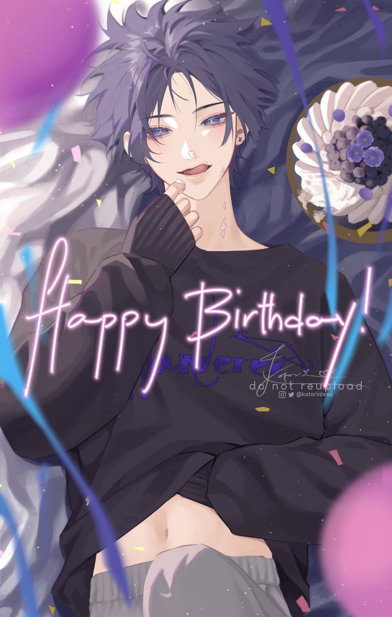 kotoriidesu's tweet image. Happy Birthday! 💜🎂 #スカラマシュ #scaramouche #GenshinImpact #原神