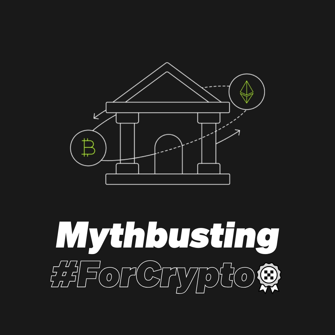 Be an advocate #ForCrypto by busting common myths! 🤝 THEM: “Crypto is a solution in search of a problem.” ❌ YOU: “Crypto already offers innovative solutions to existing real-world problems like financial exclusion, high transaction fees, and lack of transparency.” ✅