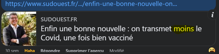 Invasion13's tweet photo. Le fameur titre "retouché" par Sud-Ouest  
qui peut le plus... peut le moins 🤣
La V.O : Le web n'oublie rien
https://t.co/WVMcqJdoLU
Remarquez que l url, elle, n'a pas changé, pour le même article il y a le 
"https//..-ne-transmet-plus-..." dedans 🤣🤣🤣
https://t.co/nv9TGRjfCL