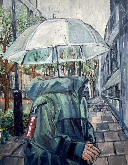 いつも「油絵で描くな」って怒られる。