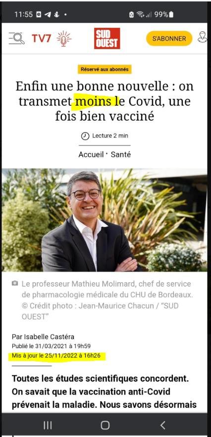 Invasion13's tweet photo. Le fameur titre "retouché" par Sud-Ouest  
qui peut le plus... peut le moins 🤣
La V.O : Le web n'oublie rien
https://t.co/WVMcqJdoLU
Remarquez que l url, elle, n'a pas changé, pour le même article il y a le 
"https//..-ne-transmet-plus-..." dedans 🤣🤣🤣
https://t.co/nv9TGRjfCL