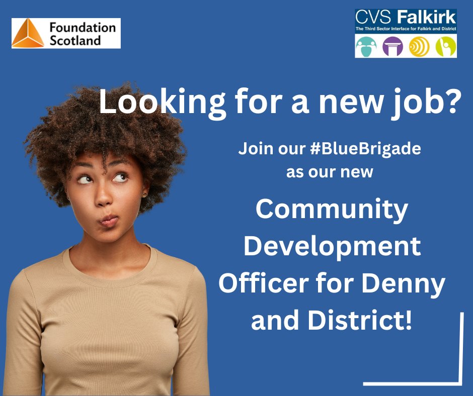 #WereHiring! #JoinOurTeam as the new #CommunityDevelopment Officer for #Denny &amp; District:

⌛️ 21hrs/wk for 18 months
🏦 £27k (pro rata)
⭐ working to increase #CommunityParticipation &amp; #volunteering by local people for local people
⏰ closes 5pm Tues 16/1

bit.ly/DennyDistrictV…