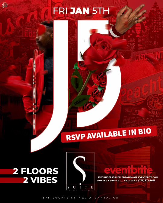 _TakeIII's tweet photo. OFFICIAL J5 FOUNDERS DAY CELEBRATION
Jan. 5th, 2024 ♦️ @suiteloungeatl

Free RSVP in my Bio 🎟️
Ladies Free Til 11pm 👠
Nupes Free Til 12pm 🤝🏾
Sections Available (706) 372-7665 📲 or DM @ Kontagious_Trendsetter on IG 📸

#ATL #ATLNIGHTLIFE
#KappaAlphaPsi #Nupes
#J5 #FoundersDay https://t.co/X3lmxxeYGK