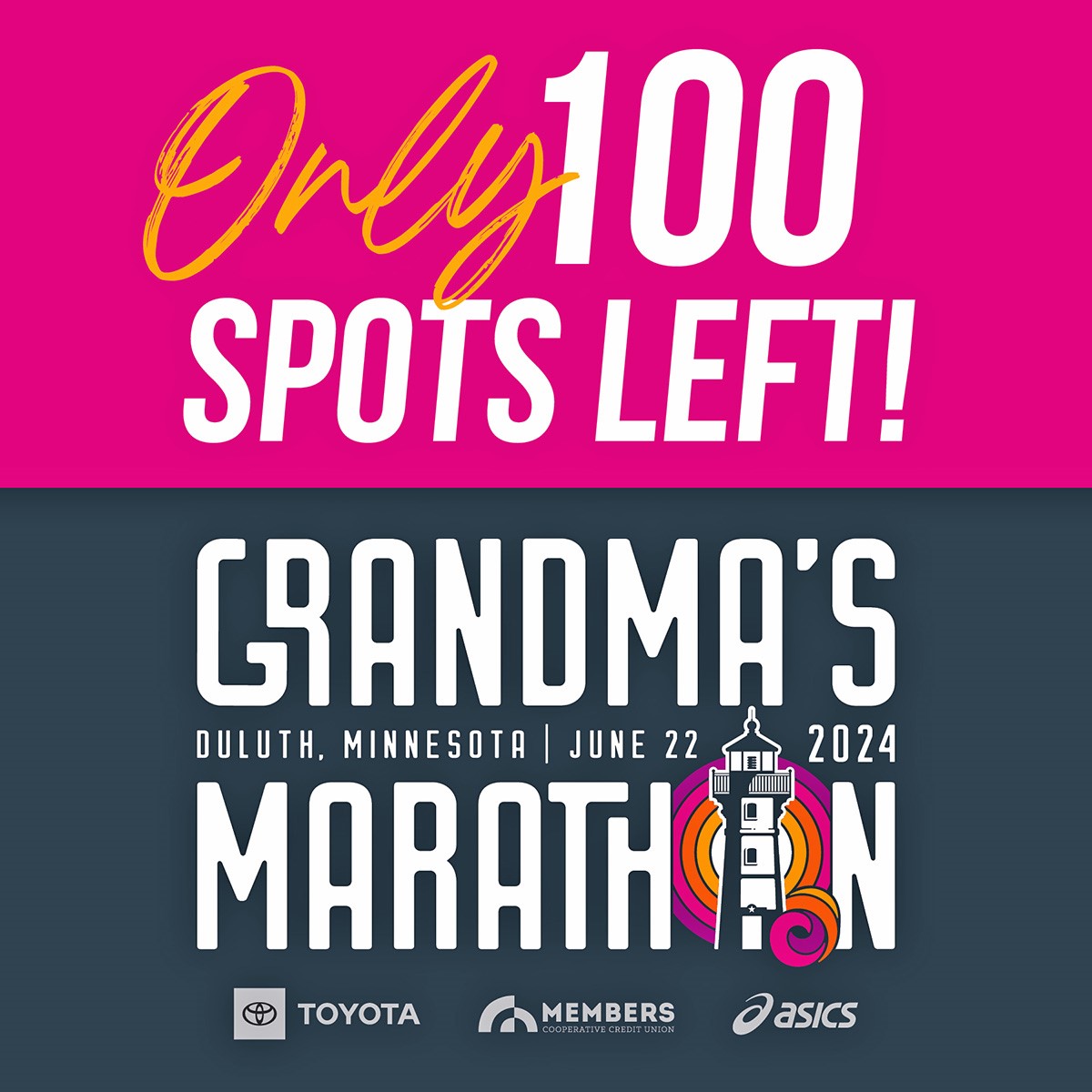 Register today, or regret it later 😉

100 spots left in 2024 👉 buff.ly/459OEhz

#gmas24 #grandmasmarathon #visitduluth #loveitlikewedo #destinationduluth #befromduluth #exploremn #perfectduluthday #run #runners #fitness #runhappy