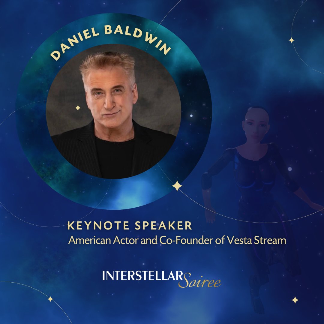 5AMSocial's tweet photo. 🌠 Meet @DanielBaldwin - Hollywood Star turned Tech Maverick and Co-Founder of @Vestastudios! 🚀 Discover how he's revolutionizing entertainment and bridging the gap between creativity and cutting-edge tech. 🔮

🎟️ Secure Your Seat for a Cosmic Experience! 🚀

#InterstellarSoiree https://t.co/216joTWiY4