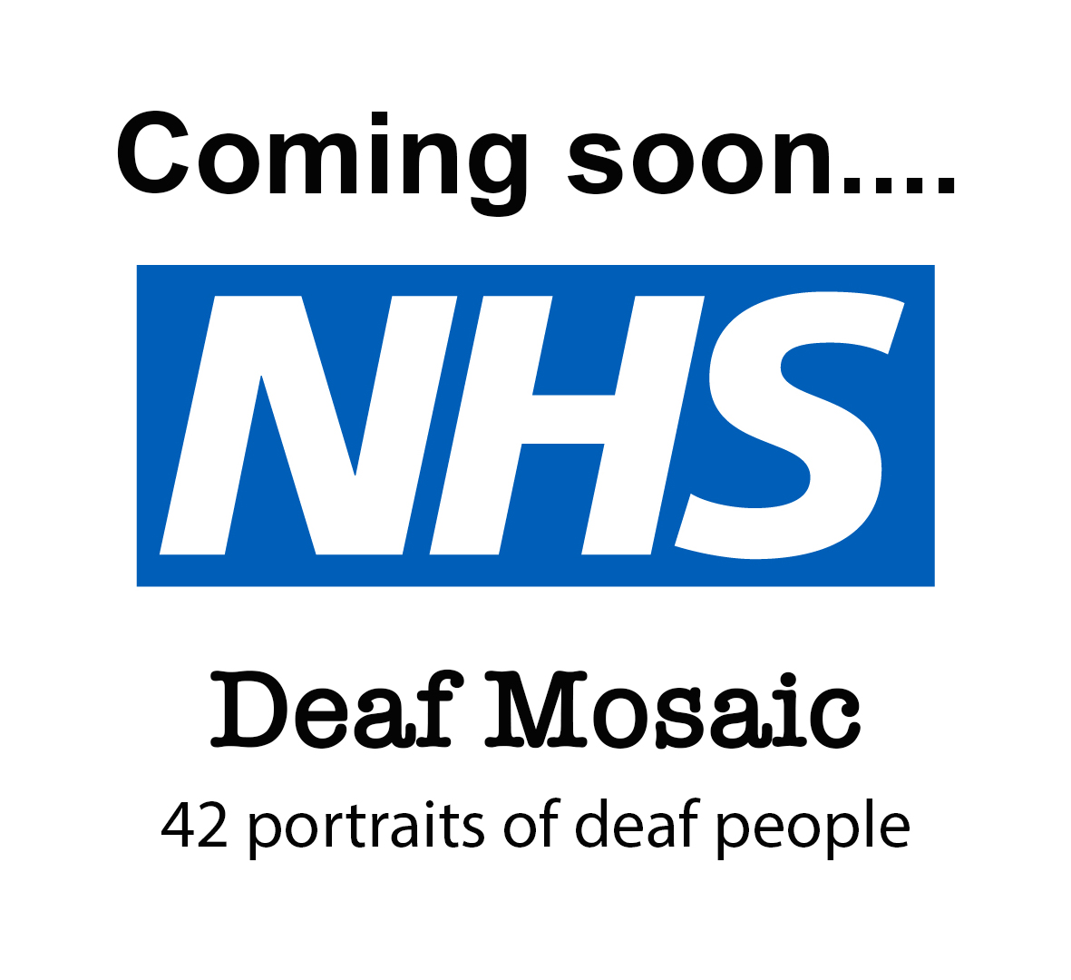 Fantastic news. I’ve agreed with a major #NHS #audiology clinic to display 42 #DeafMosaic portraits there. So, folks arriving for appointments can feel inspired by an important message: 'with the right support #deaf people can do anything!' Details soon at deaf-mosaic.com