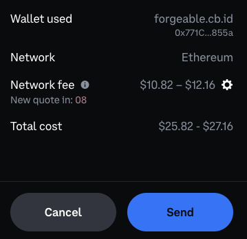 $12 to send $15 on ETH ...

So much for getting involved with that fun little defi project I stumbled upon.