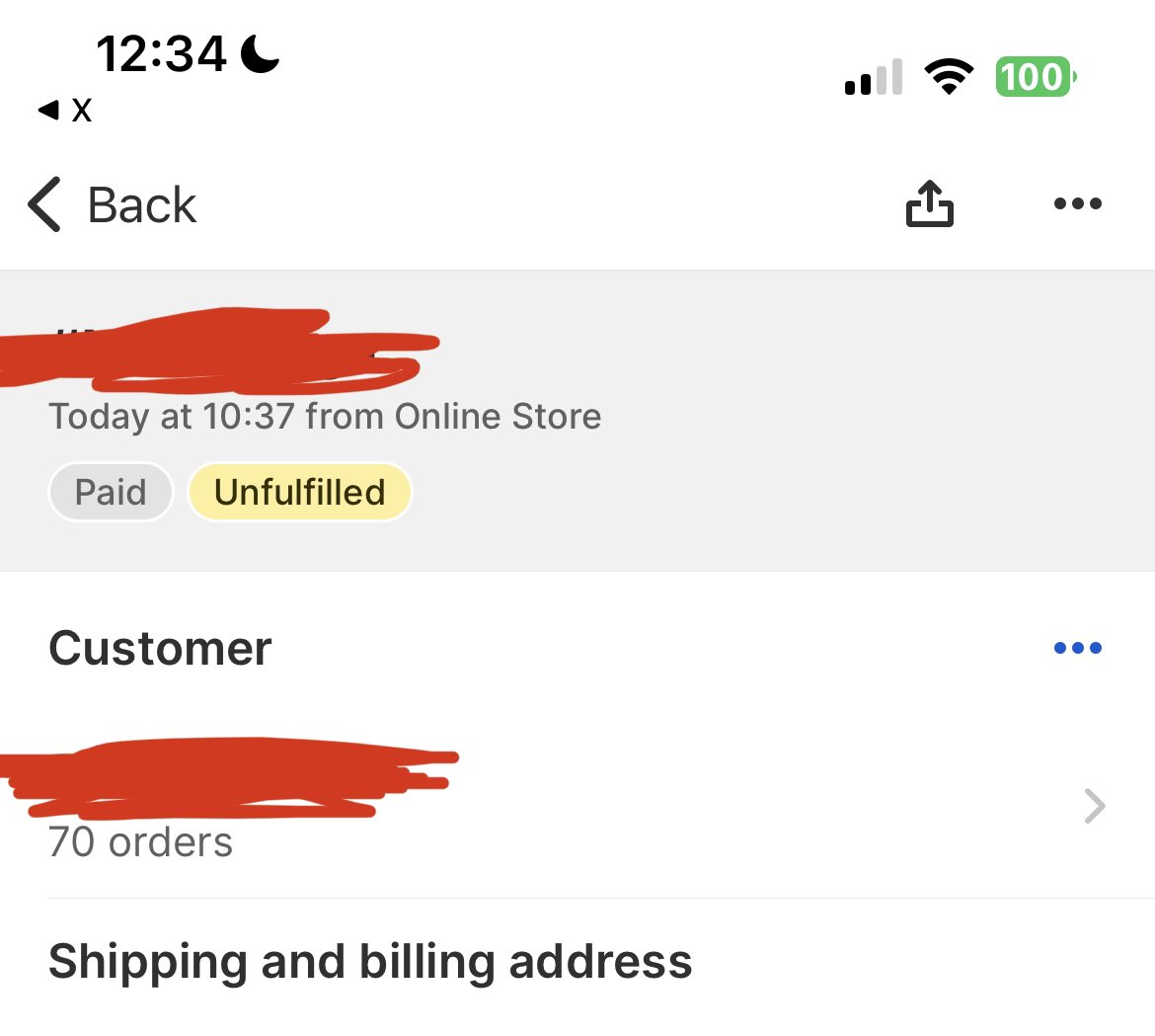 Craig on X: This customer has placed 70 orders from one of my Shopify  stores They have spent thousands over the past year And they just bought  again 2 hours ago 😂