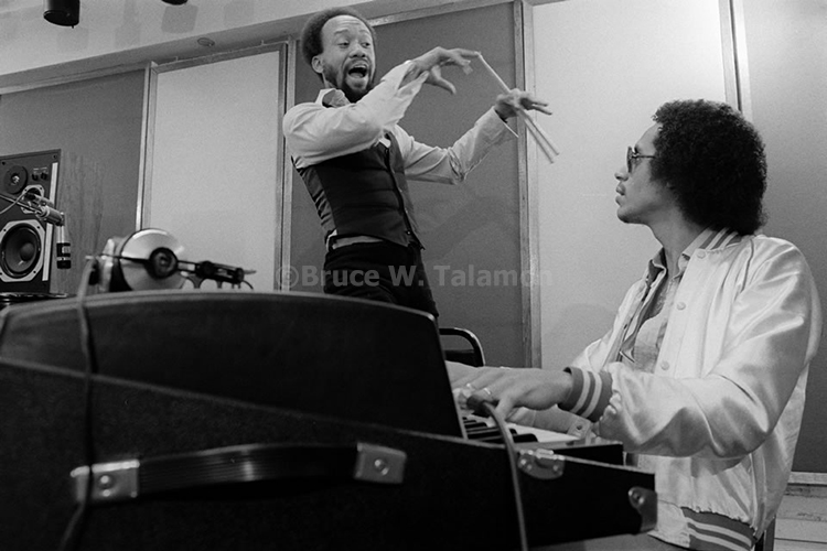 #TB Maurice in the studio with Larry Dunn coming up with Earth, Wind & Fire’s next hit! 📷 Bruce W. Talamon