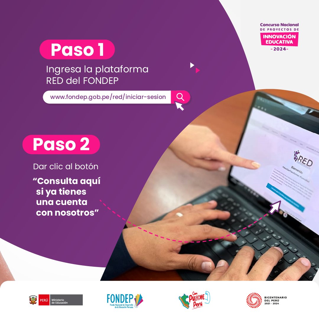 perufondep's tweet photo. 🧑🏽‍💻👩🏽‍💻 Descubre en cuatro sencillos pasos cómo verificar tu registro en la plataforma RED. 

💡 Ten presente que las inscripciones para los proyectos de innovación se realizan mediante la plataforma: https://t.co/Zc4wqg3gSD.

#EscuelasQueTransforman https://t.co/S15LO0C1P6