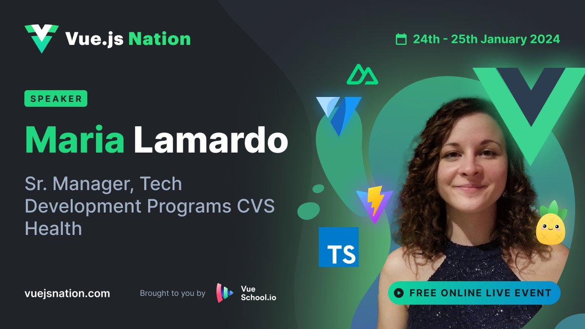 Maria Lamardo is joining the #vuejsnation 2024 Speaker Lineup! 🎙️🎉 We are excited to dive into the topic of A11Y with @MariaLamardo and discover how to prevent, catch, and fix Accessibility issues! This is an important topic, so don't miss the insights! vuejsnation.com