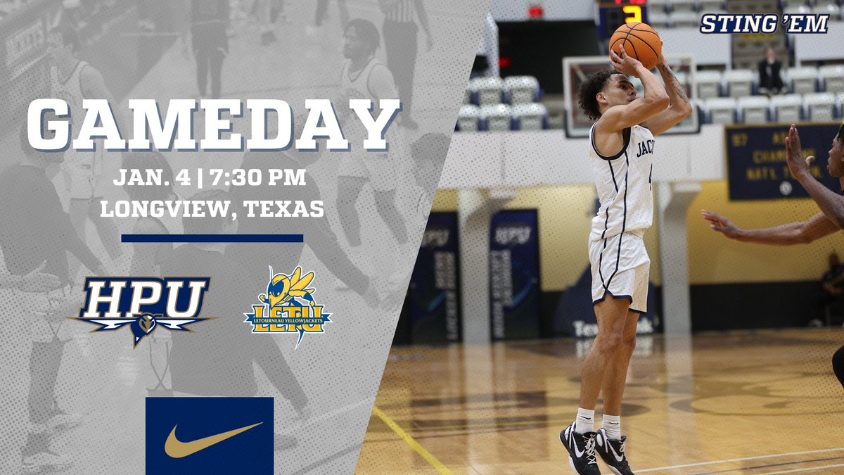 GAMEDAY 🔥😤

🆚 LeTourneau 
📍 Longview, Texas
⏰ 7:30 PM
📺 letuathletics.com/watch/?Live=626
📊 letuathletics.com/sidearmstats/m…

#StingEm #StingEmHPU