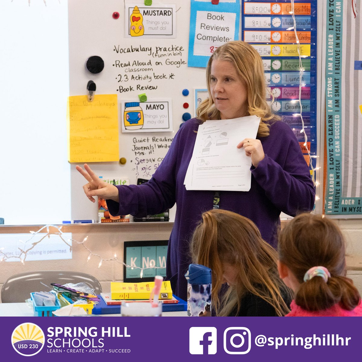 SpringHillHR's tweet photo. "I love seeing their smiles and confidence grow when they tackle challenges that they previously thought were impossible to solve." -Mandy Harkleroad, Wolf Creek Elementary, on what she loves best about her job as a 3rd grade teacher in the district. #WhySpringHill #Learn230 https://t.co/j8Vu6Wcjal