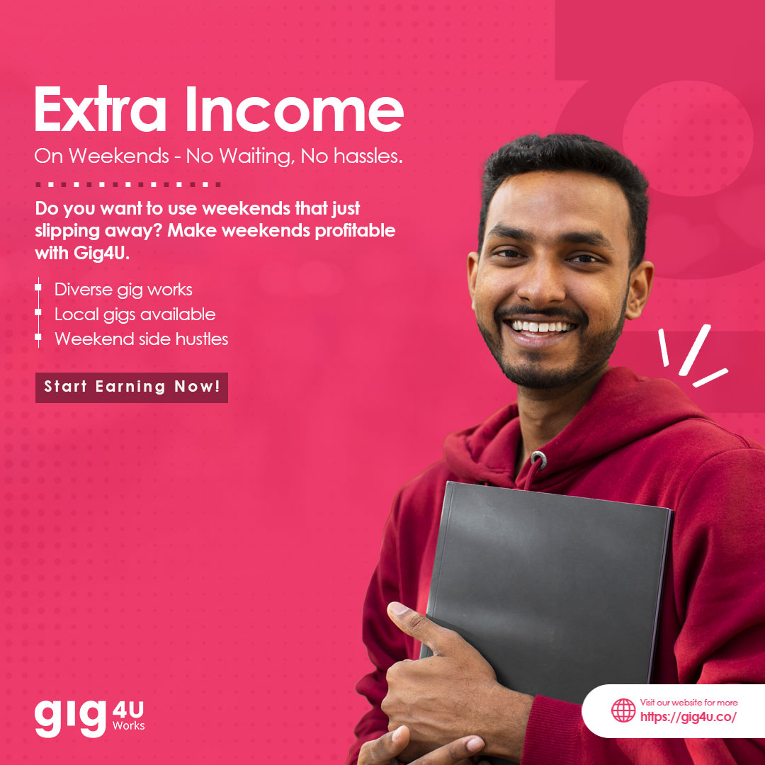 gig4_u's tweet image. Transform idle weekends into thriving opportunities! Elevate your income with Gig4U – where freelancers flourish.  
Unlock your potential,  and turn your skills into extra earnings. Grab the opportunity! 
link: gig4u.co/find-work-publ…

#Gig4UOpportunity #WeekendProfits